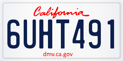 CA license plate 6UHT491