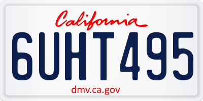 CA license plate 6UHT495