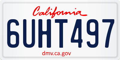 CA license plate 6UHT497
