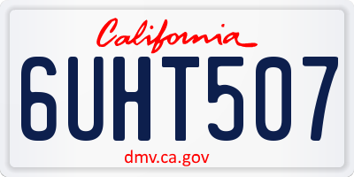 CA license plate 6UHT507