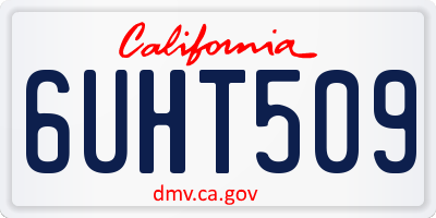 CA license plate 6UHT509