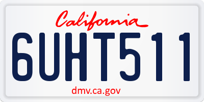 CA license plate 6UHT511