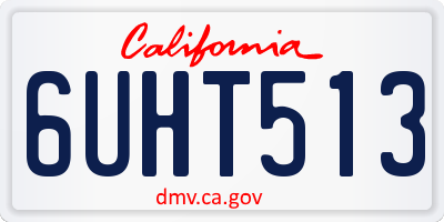 CA license plate 6UHT513