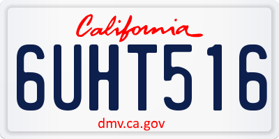 CA license plate 6UHT516