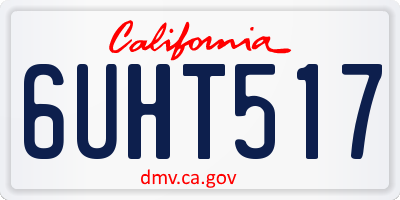 CA license plate 6UHT517