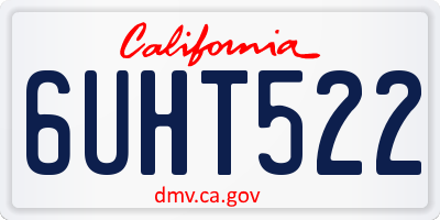 CA license plate 6UHT522