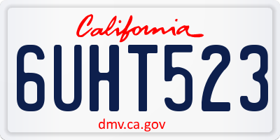 CA license plate 6UHT523