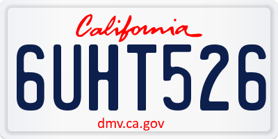 CA license plate 6UHT526