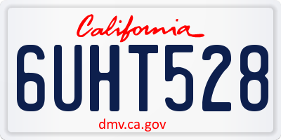 CA license plate 6UHT528