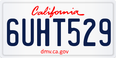 CA license plate 6UHT529
