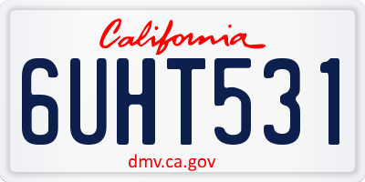CA license plate 6UHT531