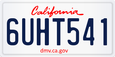 CA license plate 6UHT541