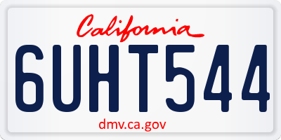 CA license plate 6UHT544