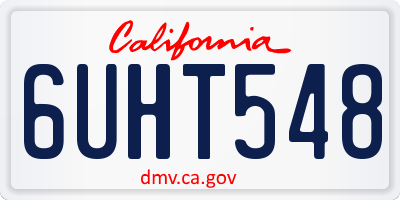 CA license plate 6UHT548