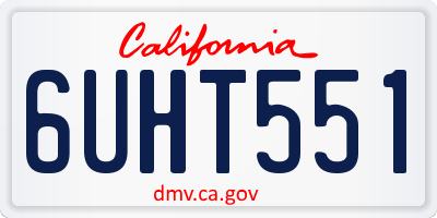 CA license plate 6UHT551
