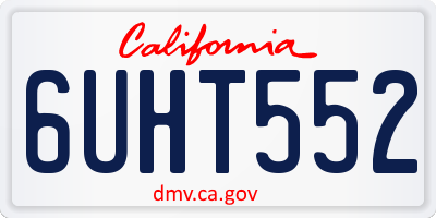 CA license plate 6UHT552