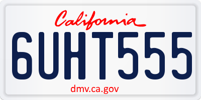 CA license plate 6UHT555