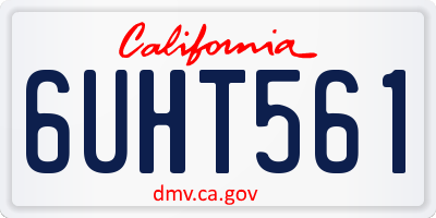 CA license plate 6UHT561