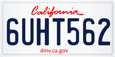CA license plate 6UHT562
