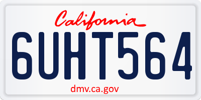 CA license plate 6UHT564