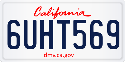 CA license plate 6UHT569