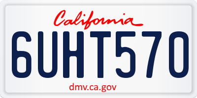 CA license plate 6UHT570