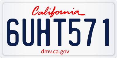 CA license plate 6UHT571