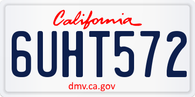 CA license plate 6UHT572