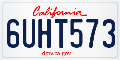 CA license plate 6UHT573