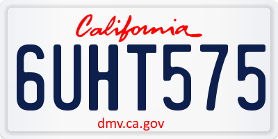 CA license plate 6UHT575
