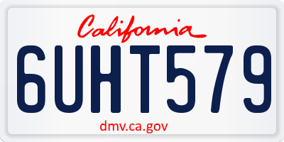 CA license plate 6UHT579