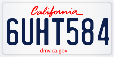 CA license plate 6UHT584