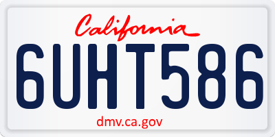CA license plate 6UHT586
