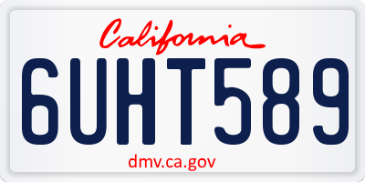 CA license plate 6UHT589
