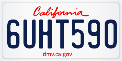 CA license plate 6UHT590