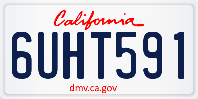 CA license plate 6UHT591