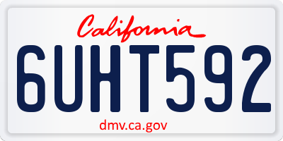 CA license plate 6UHT592