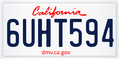 CA license plate 6UHT594