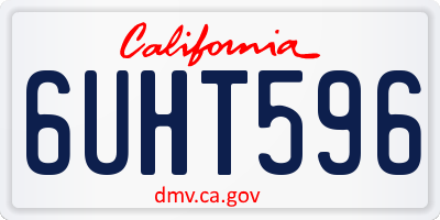 CA license plate 6UHT596
