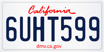 CA license plate 6UHT599