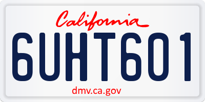 CA license plate 6UHT601