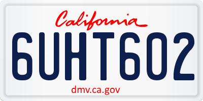 CA license plate 6UHT602