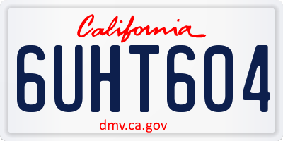 CA license plate 6UHT604