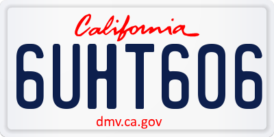 CA license plate 6UHT606