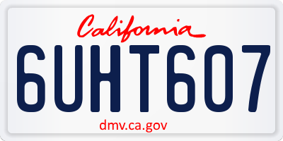 CA license plate 6UHT607