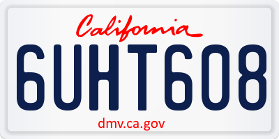 CA license plate 6UHT608