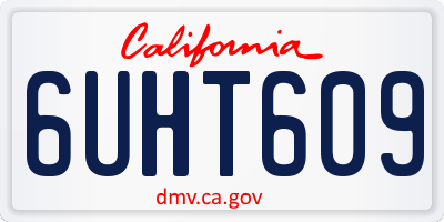 CA license plate 6UHT609