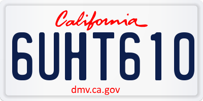 CA license plate 6UHT610