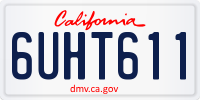 CA license plate 6UHT611