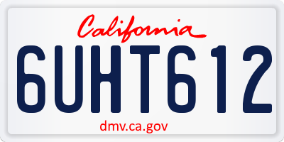 CA license plate 6UHT612